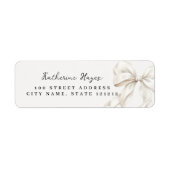 Elegant Striking Bruiloft Terug Adres Etiket (Voorkant)