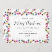 Elegant String Lights Business Christmas Card Feestdagenkaart (Voorkant / Achterkant)