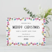 Elegant String Lights Business Christmas Feestdagenkaart (Staand voorkant)