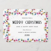 Elegant String Lights Business Christmas Feestdagenkaart (Voorkant / Achterkant)