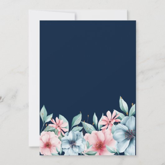 Elegant String Lights Floral Vrijgezellenfeest Kaart (Achterkant)