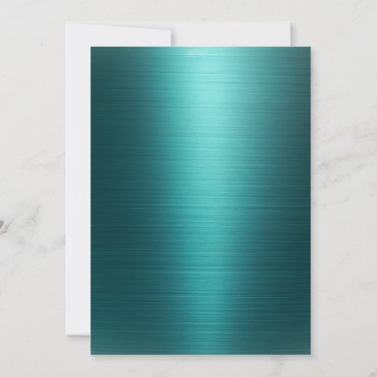 Elegant String Lights Green Metallic 50th  Kaart (Achterkant)