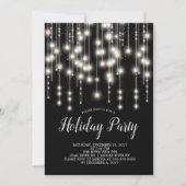 Elegant String Lights Holiday Party Uitnodiging (Voorkant)
