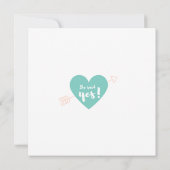 Elegant String Lights met Blue Floral Invitation Kaart (Achterkant)