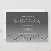 Elegant String Lights New Year's Eve Party 2026 Kaart (Voorkant)
