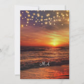 Elegant String Lights Summer Beach Sweet Sixteen Kaart (Achterkant)