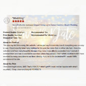 Elegant String Lights Sunset Summer Beach Wedding Aankondigingskaart