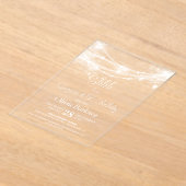 Elegant String Lights Verrassing 65e Verjaardagsfe Acryl Uitnodigingen (Laagn)