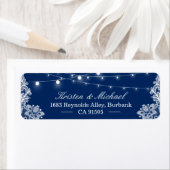 Elegant String Lights White Lace Navy Blue Etiket (Insitu)
