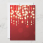 Elegant String of Lights Christma Party Invitation Kaart (Achterkant)