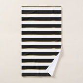 Elegant Stripe Black Gold White Bad Handdoek (Handdoek)