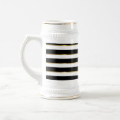 Elegant Stripe Black Gold White Bierpul (Links)