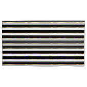 Elegant Stripe Black Gold White Kussensloop (Voorkant-Links)