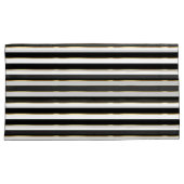 Elegant Stripe Black Gold White Kussensloop (Voorkant-Rechts)