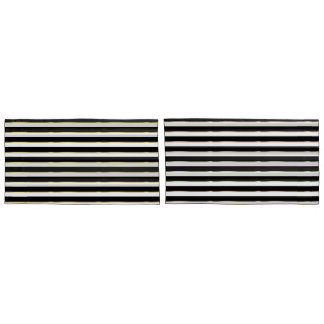 Elegant Stripe Black Gold White Kussensloop