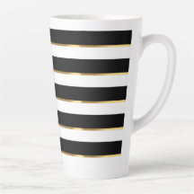 Elegant Stripe Black Gold White