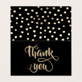 Elegant Stripe Black, Stippen Hartelijk dank Visitekaartje (Buitenkant ongevouwen)