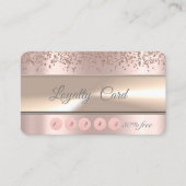 Elegant Stripe, Diamonds Roos Gold Loyalty Kaart (Voorkant)