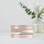 Elegant Stripe, Diamonds Roos Gold Loyalty Kaart (Staand voorkant)