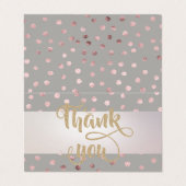 Elegant Stripe Grey, Stippen Hartelijk dank Visitekaartje (Buitenkant ongevouwen)