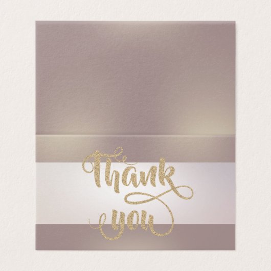Elegant Stripe - Hartelijk dank - Kaart Visitekaartje (Buitenkant ongevouwen)