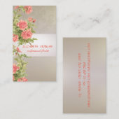 Elegant Stripe, kant, Rozen Visitekaartje (Voorkant / Achterkant)