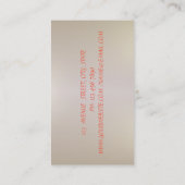 Elegant Stripe, kant, Rozen Visitekaartje (Achterkant)