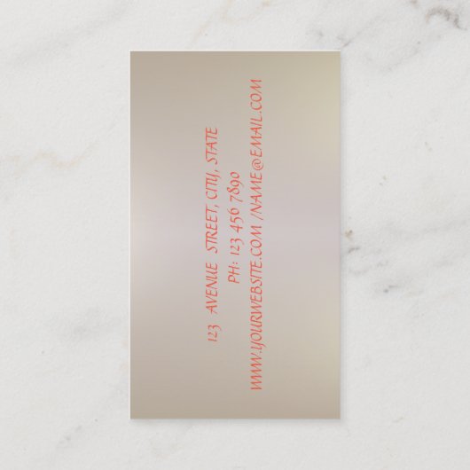 Elegant Stripe, kant, Rozen Visitekaartje (Achterkant)