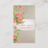 Elegant Stripe, kant, Rozen Visitekaartje (Voorkant)