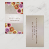 Elegant Stripe, Lace, Flowers Visitekaartje (Voorkant / Achterkant)