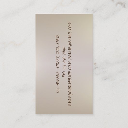 Elegant Stripe, Lace, Flowers Visitekaartje (Achterkant)