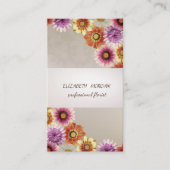 Elegant Stripe, Lace, Flowers Visitekaartje (Voorkant)