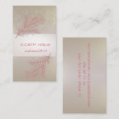 Elegant Stripe, Lace, Glitter Branch Visitekaartje (Voorkant / Achterkant)