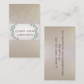 Elegant Stripe, Lace, Waterverf Olive Branch Visitekaartje (Voorkant / Achterkant)