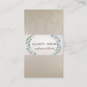 Elegant Stripe, Lace, Waterverf Olive Branch Visitekaartje (Voorkant)