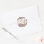 Elegant Stripe Magnolia You Wedding Sticker (Envelop)