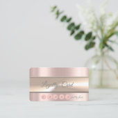 Elegant Stripe Roos Gold Loyalty Kaart (Staand voorkant)