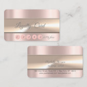 Elegant Stripe Roos Gold Loyalty Kaart (Voorkant / Achterkant)