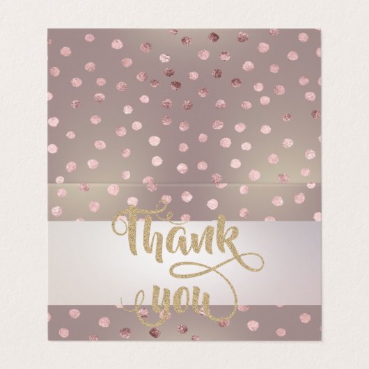 Elegant Stripe Stippen Hartelijk dank Visitekaartje (Buitenkant ongevouwen)