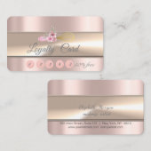 Elegant Stripe Whisk Roos Gold L Klantenkaartje (Voorkant / Achterkant)