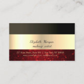 Elegant, striped, Black, Glittery Loyalty Kaart (Achterkant)