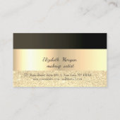 Elegant, Striped, Black, Glittery Loyalty Kaart (Achterkant)