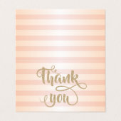 Elegant Striped, Gold Glittery Hartelijk dank voor Visitekaartje (Buitenkant ongevouwen)
