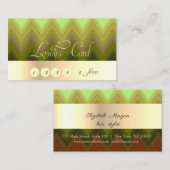 Elegant striped, Gold, Zigzag, Loyalty Card (Voorkant / Achterkant)