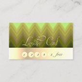 Elegant striped, Gold, Zigzag, Loyalty Card (Voorkant)