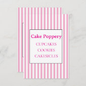 Elegant Striped Informatiekaartje (Voorkant / Achterkant)