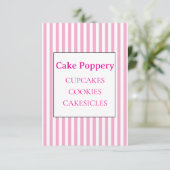 Elegant Striped Informatiekaartje (Staand voorkant)