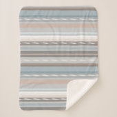 Elegant Striped Pattern Sherpa Blanket Deken (Voorkant)