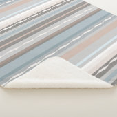 Elegant Striped Pattern Sherpa Blanket Sherpa Deken (3/4)