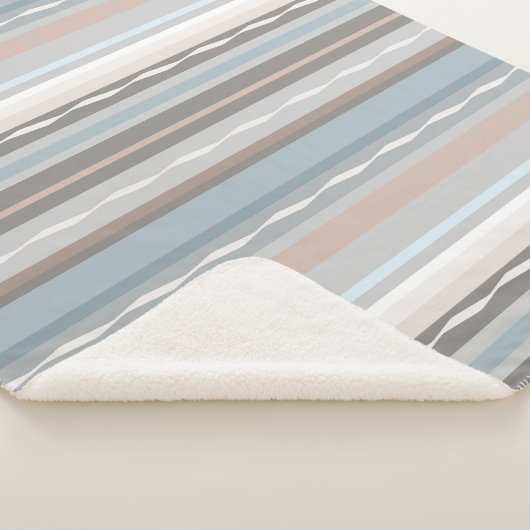 Elegant Striped Pattern Sherpa Blanket Sherpa Deken (3/4)